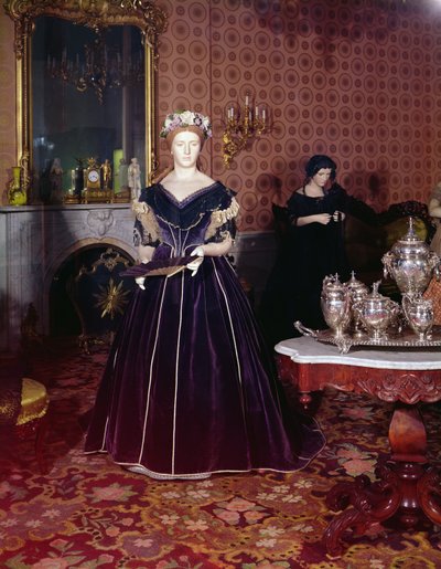 Vestido de baile de Mary Todd Lincoln (1818-82) de American School